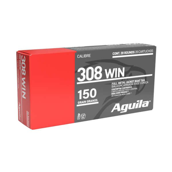 AGUILA 308WIN 150GR FMJBT 20/500