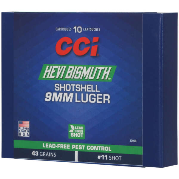 CCI 9MM BISMUTH SHOTSHELL 10/200