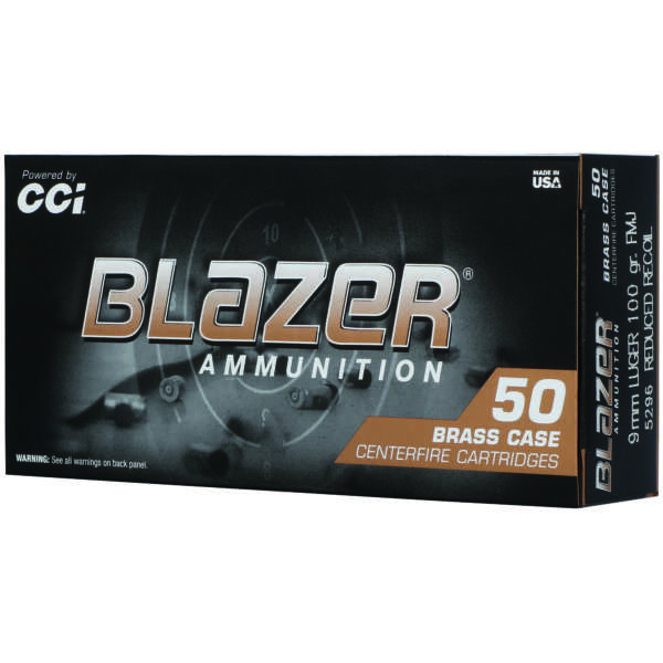 CCI BLZR BRASS 9MM 100GR FMJ 50/1000