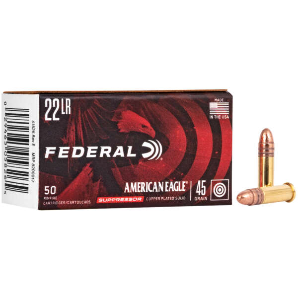 FED AE SUPPRESSOR 22LR 45GR FMJ 50/