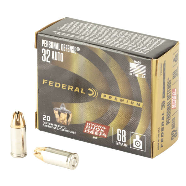 FED HYDRA SHOK 32ACP 68GR JHP 20/200