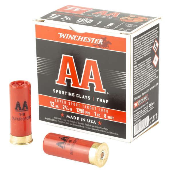 WIN AA SPR SPT 12GA 2-3/4" #8 25/250