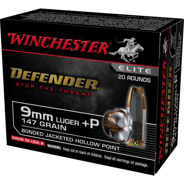 WIN DEFENDER 9MM 147GR JHP 20/200