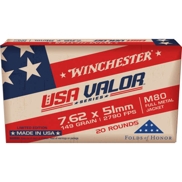 WIN USA VALOR 7.62X51 149GR 20/500