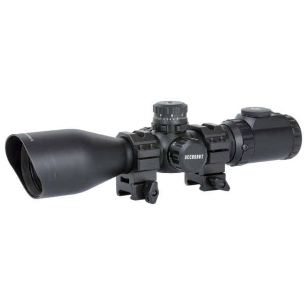 UTG 3-12X44 SWAT CMPCT MDOT W/RINGS